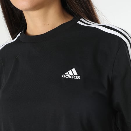 Adidas Sportswear - Maglietta donna 3 strisce HR4913 Nero