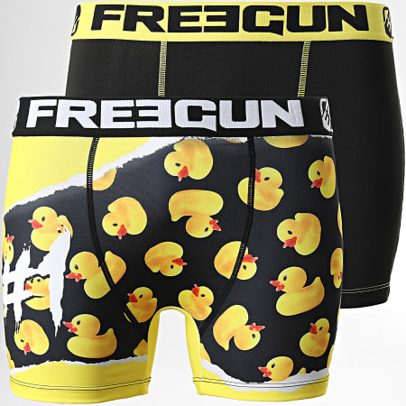 Freegun - Lot De 2 Boxers Ducks Noir