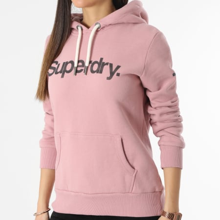 Superdry - Sudadera con capucha para mujer Classic Hoodie Pink