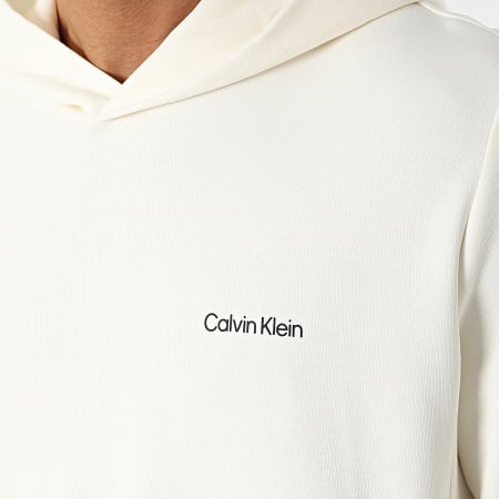 Calvin Klein - Felpa con cappuccio Repreve Micro Logo 9927 Beige chiaro