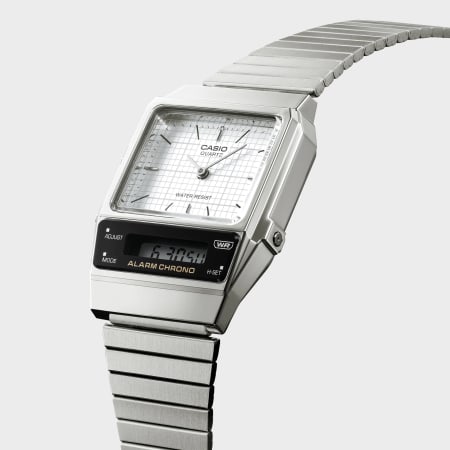 Casio - Reloj de plata Vintage AQ-800E-7AEF