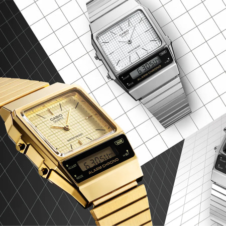 Casio - Reloj de oro Vintage AQ-800EG-9AEF