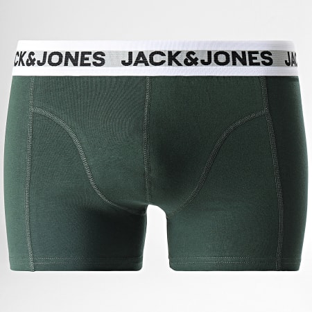 Jack And Jones - Juego de 3 bóxers Rikki verde caqui azul marino rojo