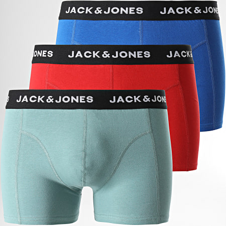 Jack And Jones - Lote de 3 calzoncillos Nico Azul Rojo