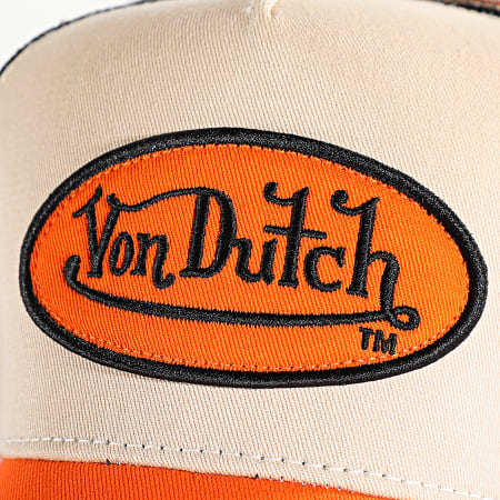 Von Dutch - Casquette Trucker Summer Orange Noir