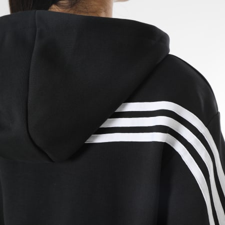 Adidas Sportswear - Sweat Zippé Capuche A Bandes HT4715 Noir