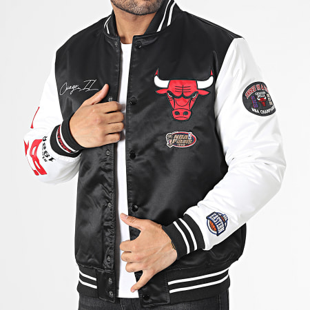 Mitchell and Ness - Veste Teddy NBA Team Origins Chicago Bulls Noir Blanc
