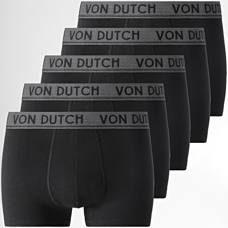 Von Dutch - Juego de 5 calzoncillos negros básicos
