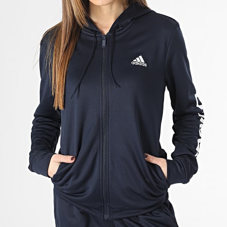 Adidas Sportswear - Tuta da ginnastica donna Linear IC3431 blu navy