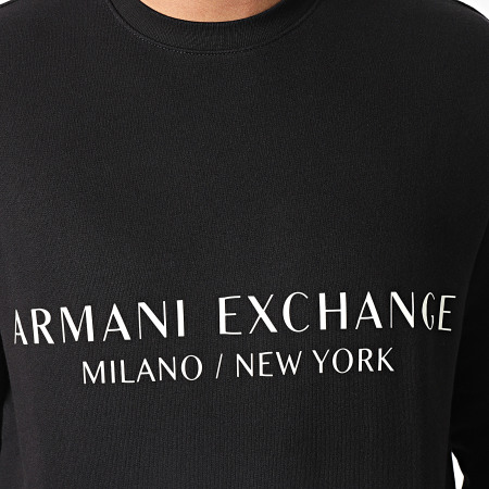 Armani Exchange - Sudadera con cuello redondo 8NZM88-ZJKRZ Negro