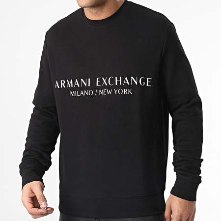 Armani Exchange - Sudadera con cuello redondo 8NZM88-ZJKRZ Negro