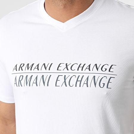 Armani Exchange - Camiseta cuello pico 3RZTAH-ZJAAZ Blanco