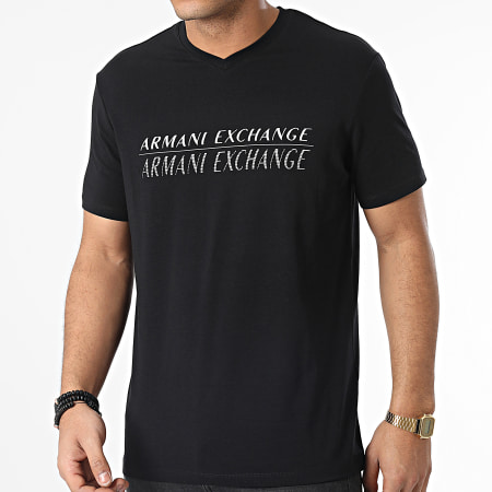 Armani Exchange - T-shirt con scollo a V 3RZTAH-ZJAAZ Nero