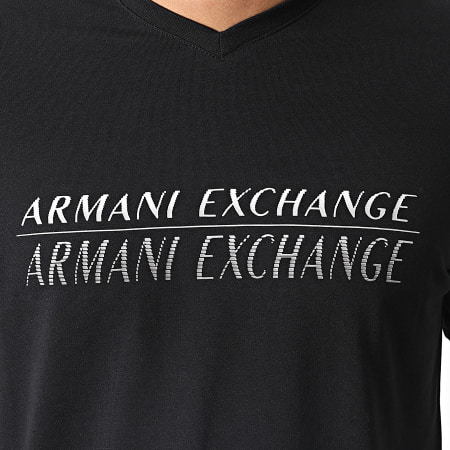 Armani Exchange - Tee Shirt Col V 3RZTAH-ZJAAZ Noir