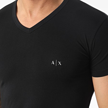 Armani Exchange - Set di 2 T-shirt con scollo a V 956004-CC282 Nero