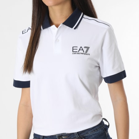 EA7 Emporio Armani - Polo de manga corta para mujer 3RPF20 Blanco