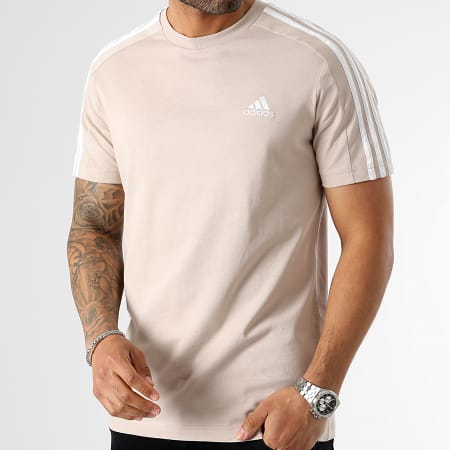 Adidas Sportswear - Maglietta a righe IC9342 Beige