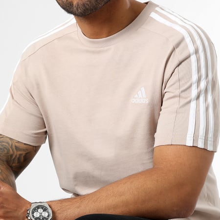 Adidas Sportswear - Maglietta a righe IC9342 Beige