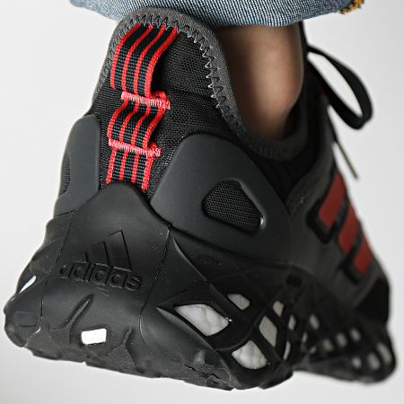 Adidas Sportswear - Sneakers Web Boost HQ4155 Core Nero Rosso Carbonio