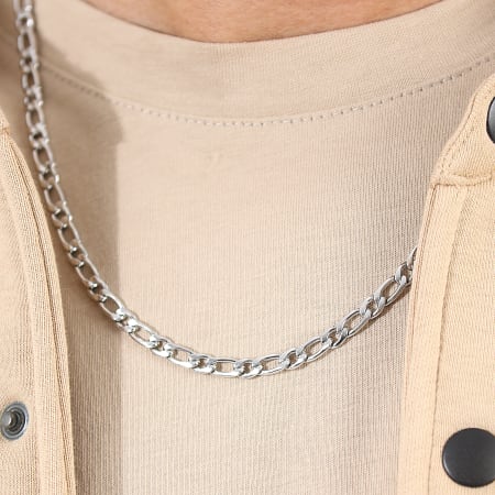 LBO - Figaro 5.5mm Collar de Malla de Plata