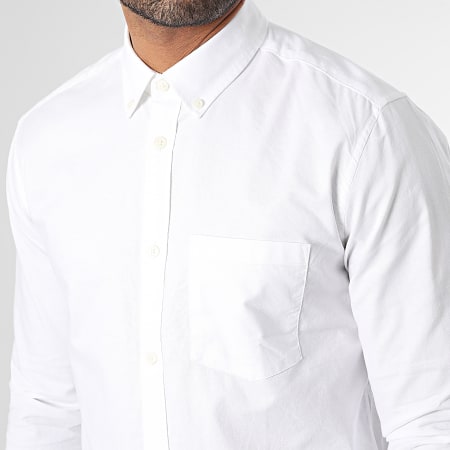 Only And Sons - Chemise Manches Longues Neil Oxford Blanc