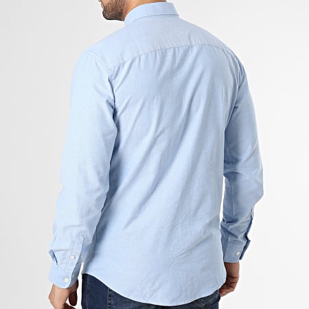 Only And Sons - Chemise Manches Longues Neil Oxford Bleu Clair