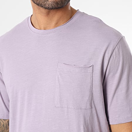 Only And Sons - Tee Shirt A Poche Roy Reg Violet Chiné