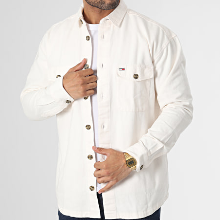 Tommy Jeans - Camisa Soft Casual Over 5410 Beige