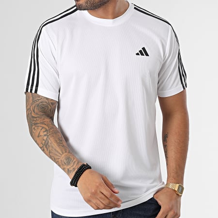 Adidas Sportswear - IB8151 Maglietta a righe bianche
