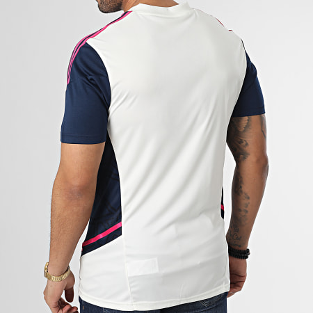 Adidas Sportswear - Maglietta a righe Arsenal HT4436 Beige Blu Navy