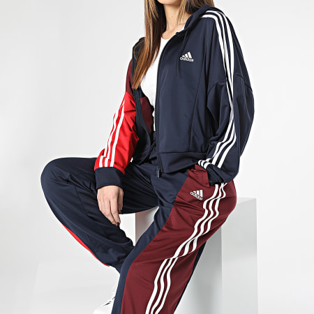 Adidas Sportswear - Ensemble De Survetement Femme IC0398 Bleu Marine Bordeaux