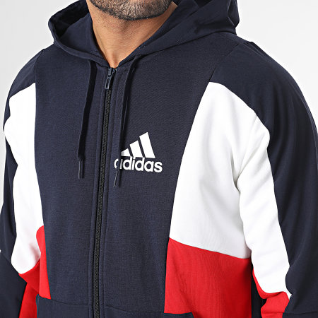 Adidas Sportswear - Giacca con zip tricolore Navy HY5935