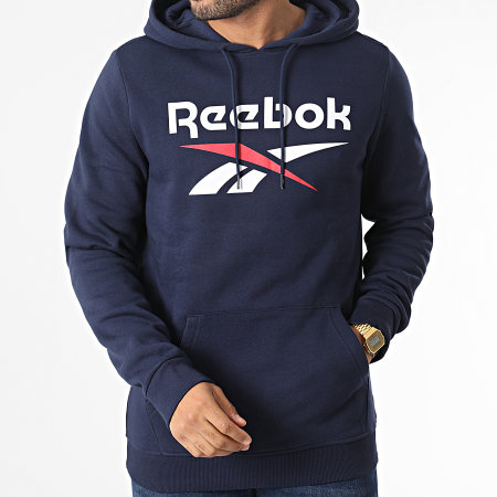 Reebok - Sudadera con capucha Big Logo H54803 Azul marino