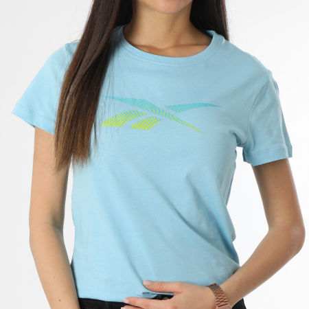 Reebok - Camiseta de mujer HZ5979 Azul claro