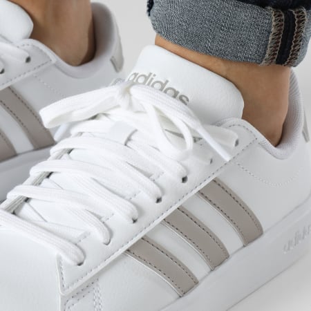 Adidas Performance - Grand Court 2 Zapatillas Mujer GW9215 Calzado Blanco Yeso Metálico