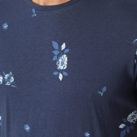 Blend - Tee Shirt Floral 20715026 Bleu Marine