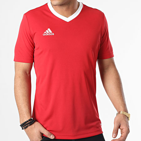 Adidas Performance - Camiseta cuello pico H61736 Rojo