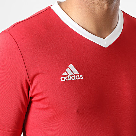 Adidas Sportswear - Maglietta con scollo a V H61736 Rosso