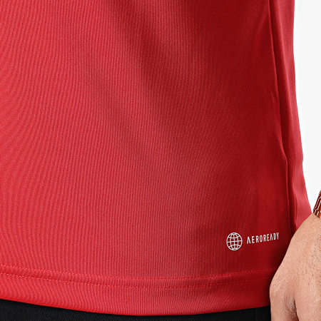 Adidas Sportswear - Maglietta con scollo a V H61736 Rosso
