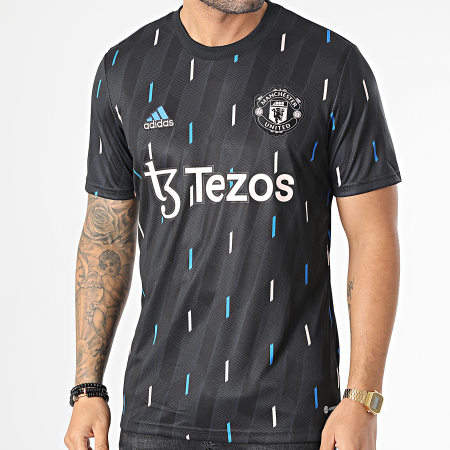 Adidas Performance - Manchester United Camiseta de Fútbol HT4307 Gris Carbón Negro