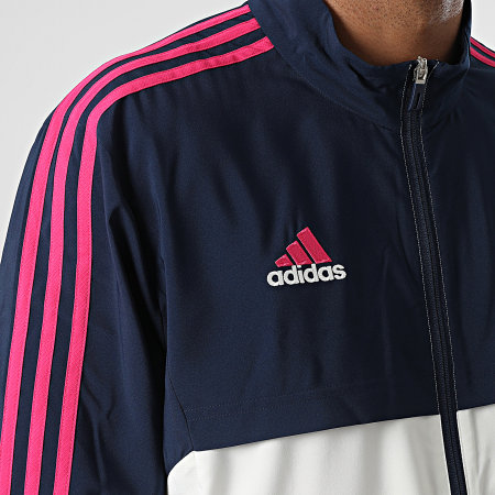 Adidas Sportswear - Arsenal HT4442 Giacca con zip a righe bianche e blu navy