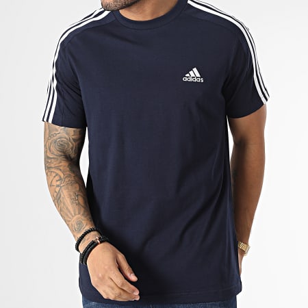 Adidas Sportswear - Maglietta a righe blu navy IC9335