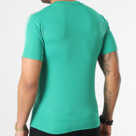 Adidas Sportswear - Tee Shirt A Bandes Essentials 3 Stripes H54661 Vert