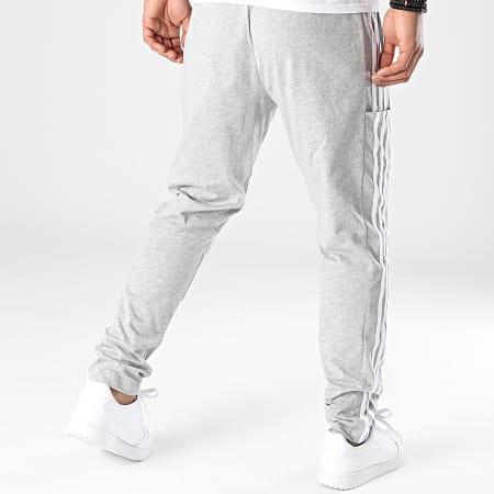 Adidas Sportswear - Pantalon Jogging A Bandes IC0046 Gris Chiné