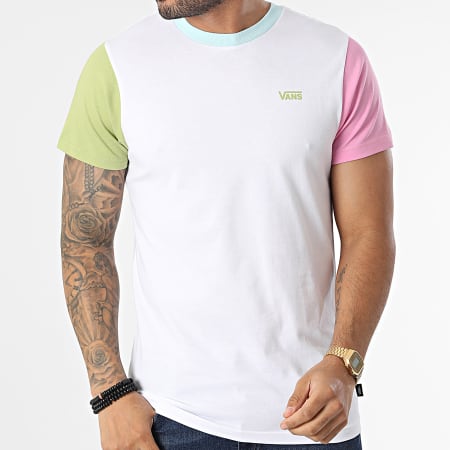 Vans - Tee Shirt Left Chest Colorblock A7RSQ Blanc