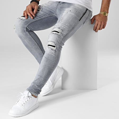 Black Industry - 305 Jeans skinny grigi