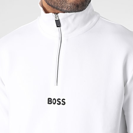 BOSS - Sweat Col Zippé 50482900 Blanc