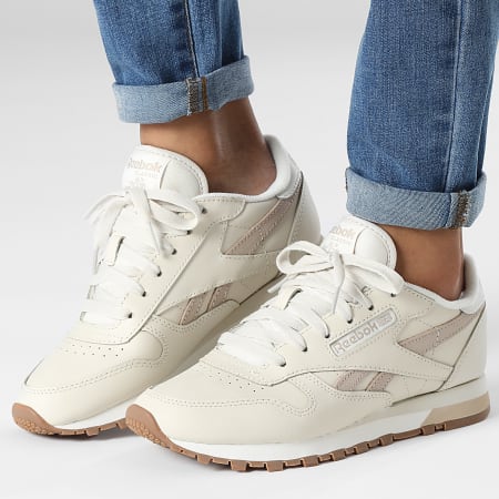 Reebok - Sneakers donna Classic Leather HQ2233 Alabaster Beige Chalk