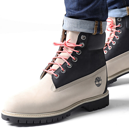 Timberland - Botas Premium 6 Inch Impermeables A5RE4 Negro Marrón Claro