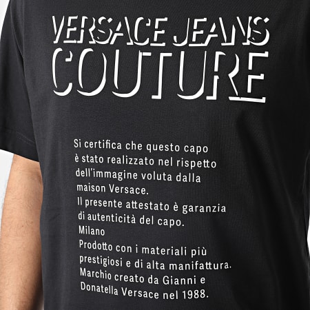 Versace Jeans Couture - Tee Shirt 74GAHY04-CJ00Y Noir